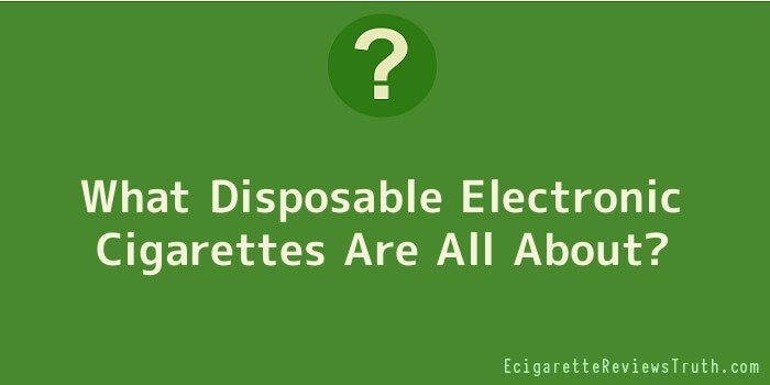 What Disposable Electronic Cigarettes Are All About