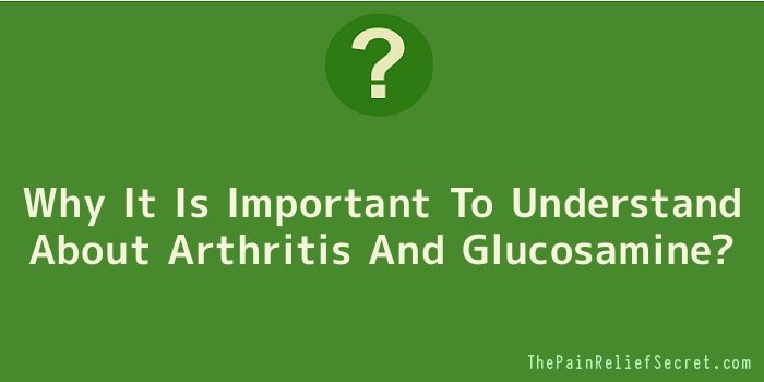 Why It Is Important To Understand About Arthritis And Glucosamine