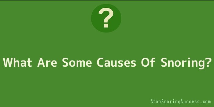 What Are Some Causes Of Snoring