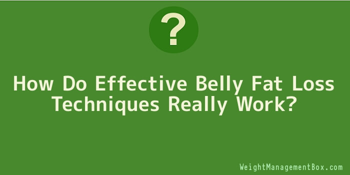 How Do Effective Belly Fat Loss Techniques Really Work
